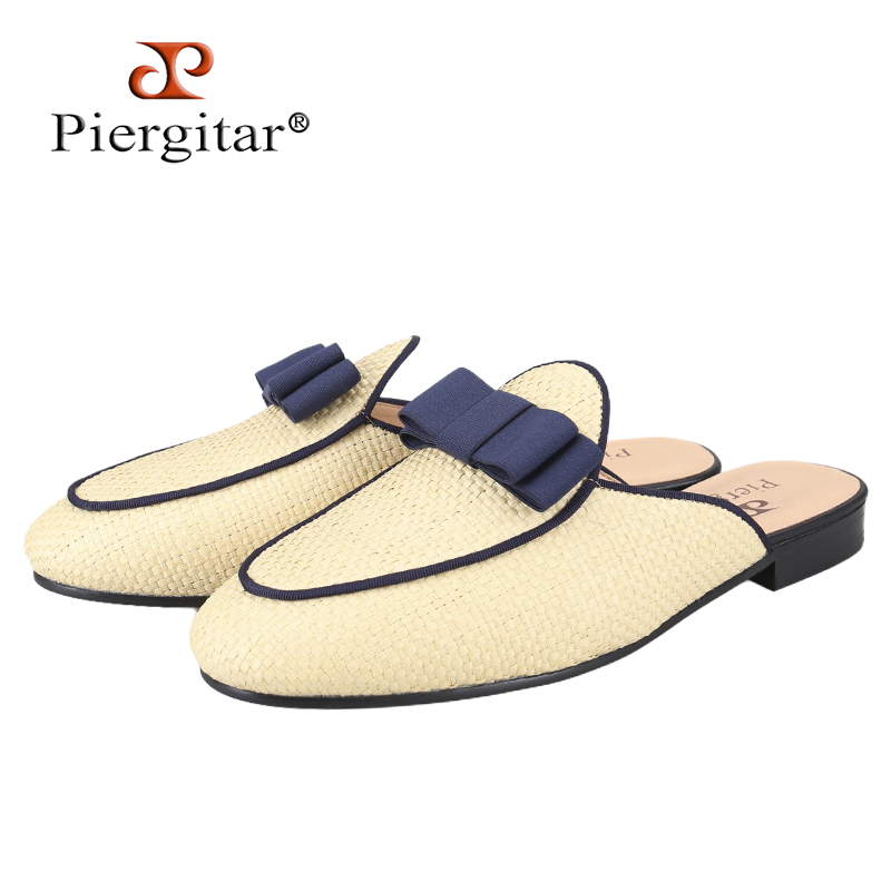 Men'S Formal Wear Slippers - Piergitar Yaz Tarzı erkek Katır Fildişi
