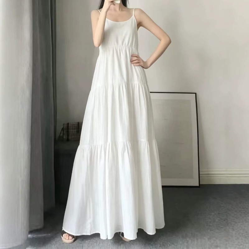 Men'S Formal Wear For Wedding Guest - Kadın Kolsuz Spagetti Askılı Katmanlı Düz