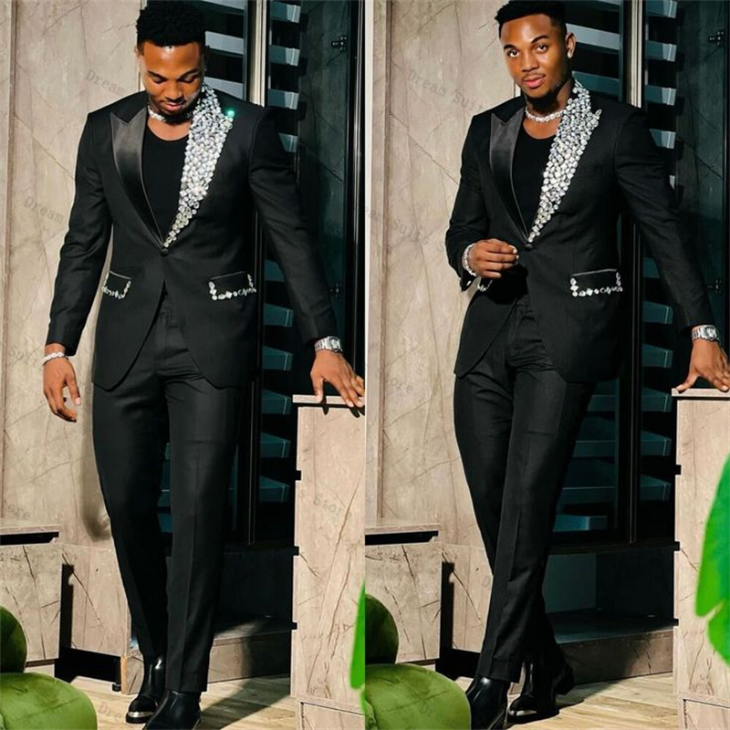Men Formal Wear Wedding Guest - Kristaller Resmi Erkek Takım Elbise Seti
