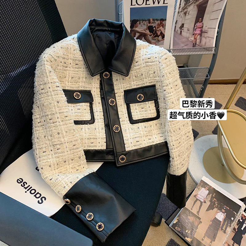 Wool Suit Jacket - Kontrast Dikiş Tüvit Kokulu Rüzgar Takım