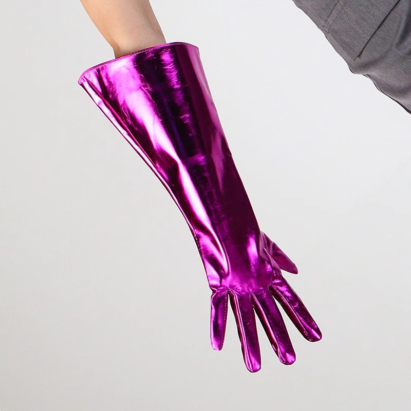Formal Glove Leather - Kadın Moda PU Deri Geniş Kollu