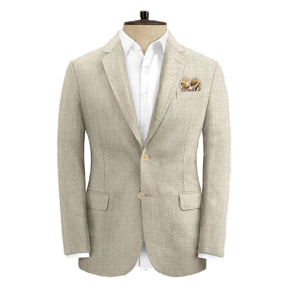 Wool Suit Jacket - 2025 Lüks Yaz Nefes Leno Örgü