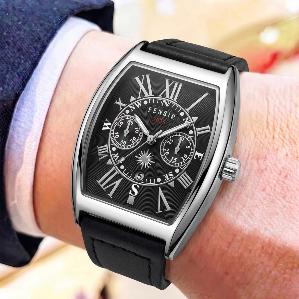 Men'S Formal Wear Watches - Namlu Şeklinde Kuvars Mekanizmalı, Vintage Roma