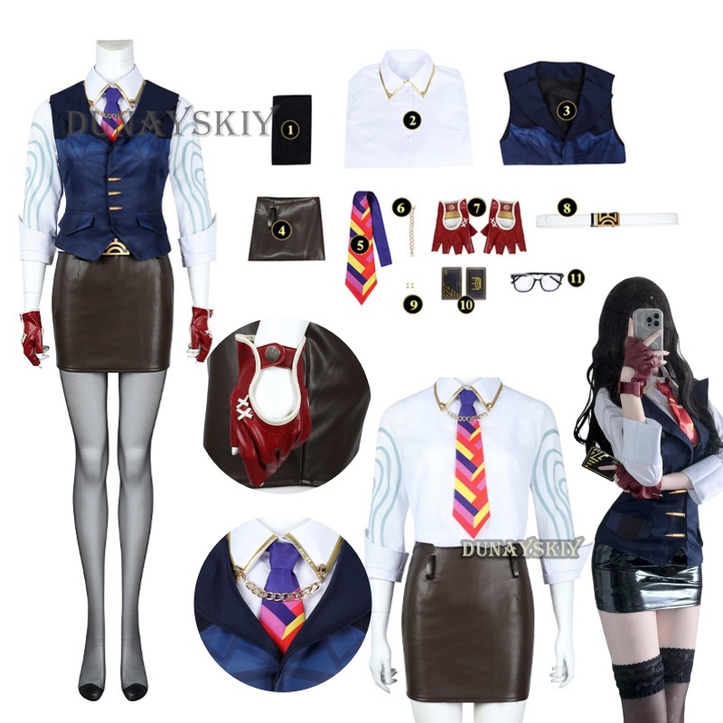 Men Formal Wear Vest - Anime Oyunu Valorant Odası Cosplay Kostüm