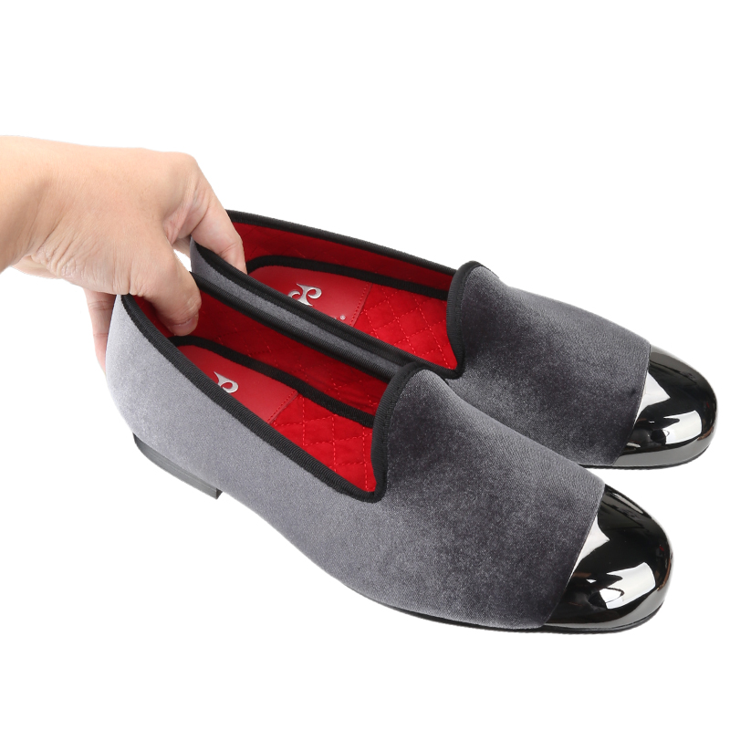 Piergitar Gri Kadife Slip-On L - Men'S Formal Wear Slippers incelemesi ve fiyatı
