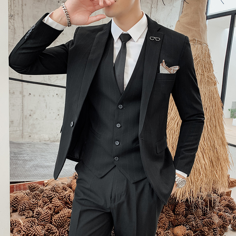 Erkek Kore Tarzı Üç Parçalı Ek - Men'S Urban Formal Wear incelemesi ve fiyatı