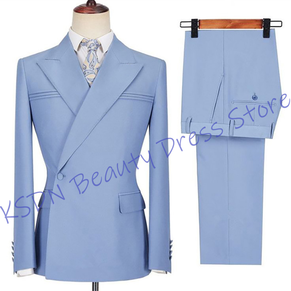 Zarif Erkek Gökyüzü Mavisi Tak - Men'S Formal Evening Wear incelemesi ve fiyatı