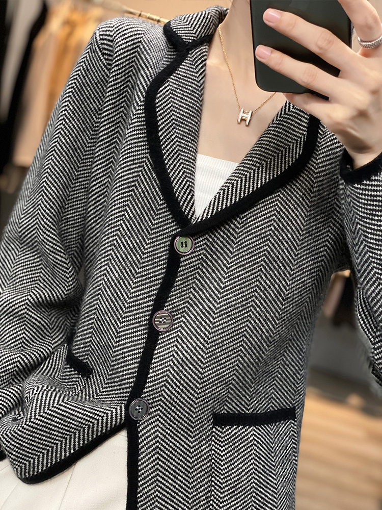 Sonbahar kış kadın saf kaşmir  - Wool Suit Jacket incelemesi ve fiyatı