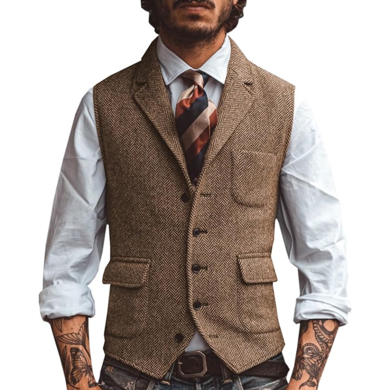 Yeni V Yaka Yaka Erkek Takım E - Men Formal Wear Vest incelemesi ve fiyatı