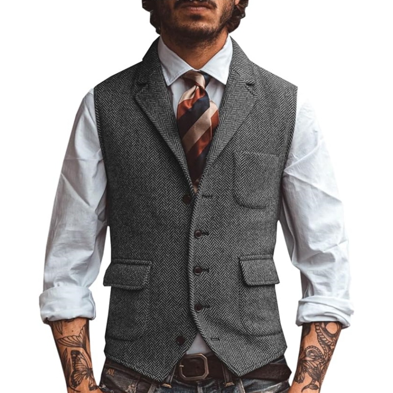 Yeni V Yaka Yaka Erkek Takım E - Men Formal Wear Vest incelemesi ve fiyatı