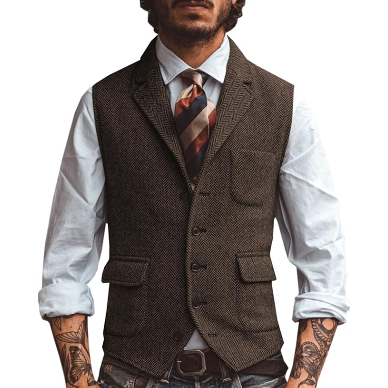 Yeni V Yaka Yaka Erkek Takım E - Men Formal Wear Vest incelemesi ve fiyatı
